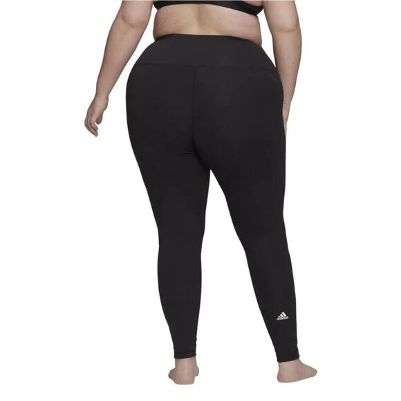 Adidas Womens Plus Size 3x Yoga Essentials 7/8 Length High Rise Black HE6735 - Picture 1 of 9